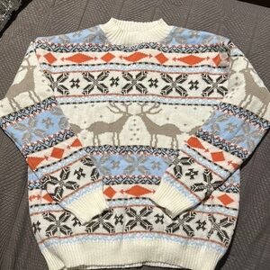 Woman’s Multicolor Patterned Sweater